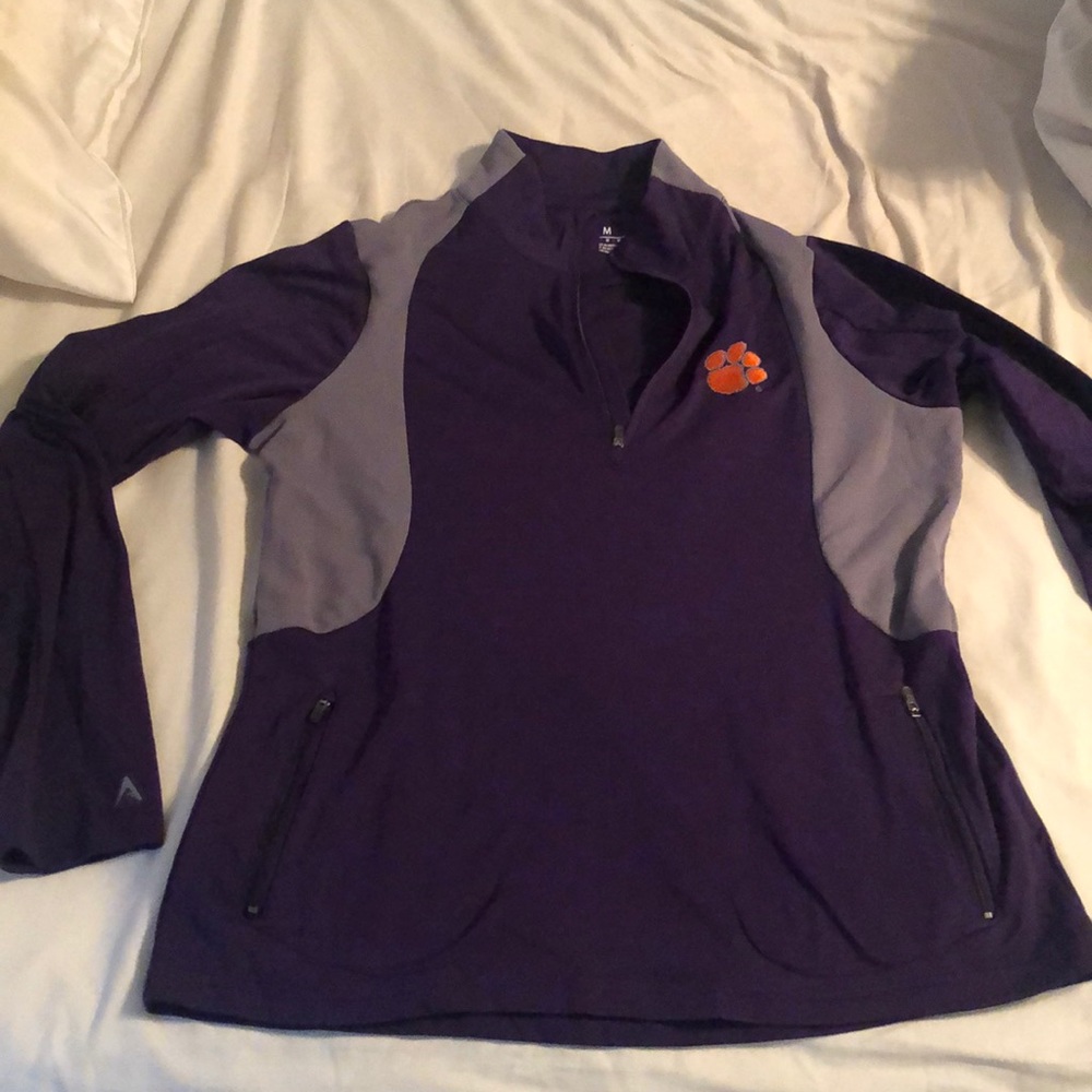 Purple Clemson quarter zip